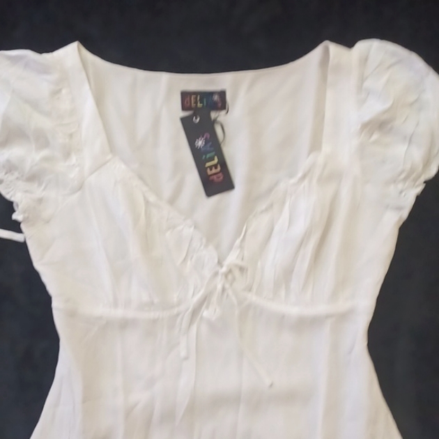 Dollskill Delias Best Intentions Mini Dress Large White